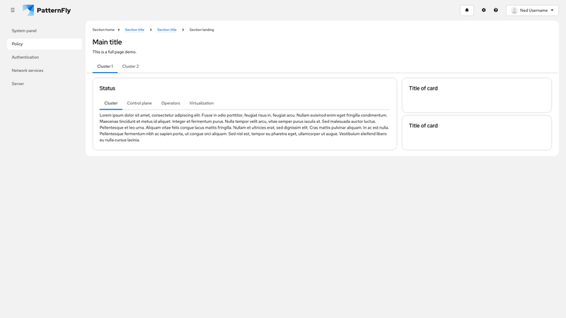 Nested tabs screenshot