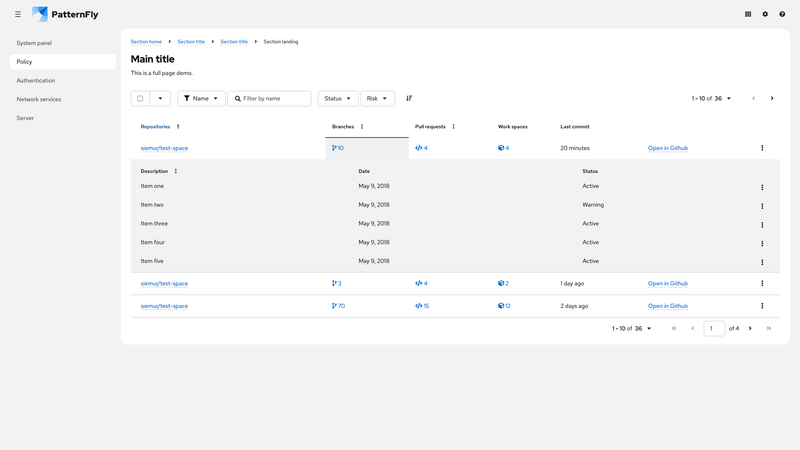 Compound expansion screenshot