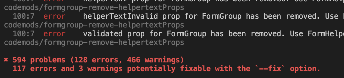 Example codemod output.