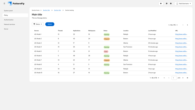 Static bottom pagination on mobile screenshot