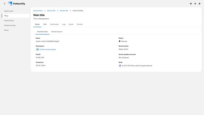 Open tabs with secondary tabs screenshot
