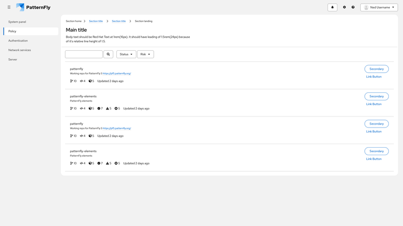 Primary-detail content padding screenshot