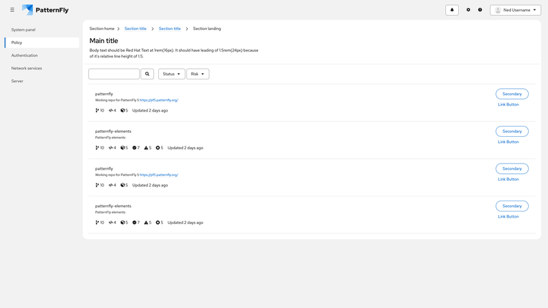 Primary-detail content padding screenshot