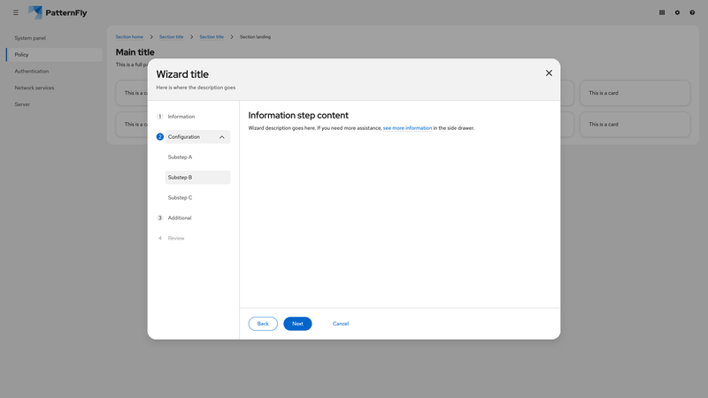 With drawer and informational step screenshot