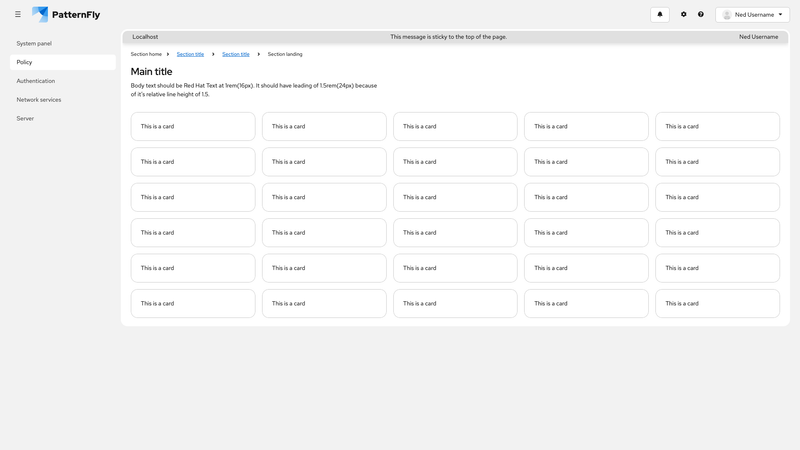 Basic sticky banner screenshot