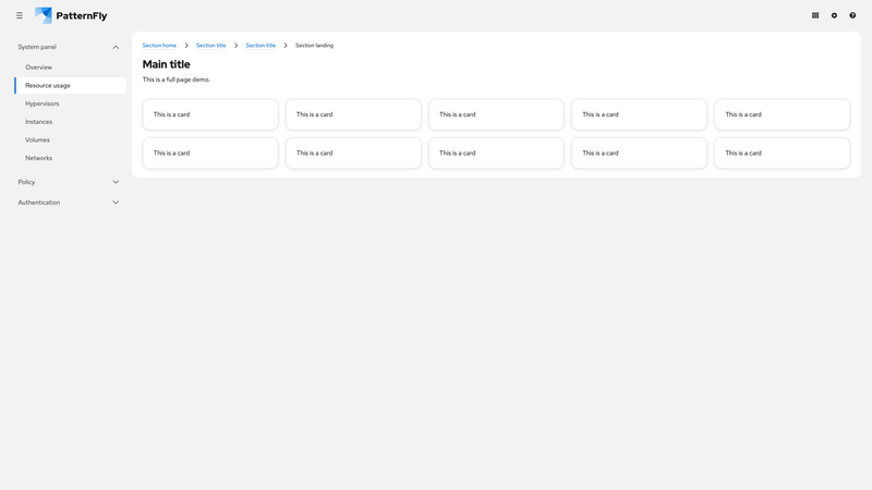 Expandable nav screenshot