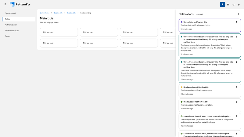 Expanded unread screenshot