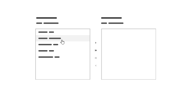 Dual list selector illustration