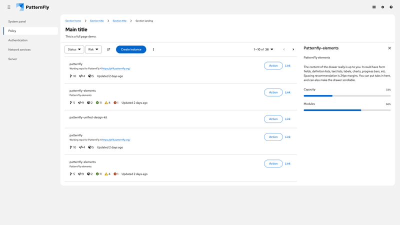 Primary-detail content body padding screenshot