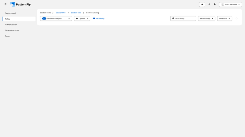 Console log viewer toolbar demo screenshot