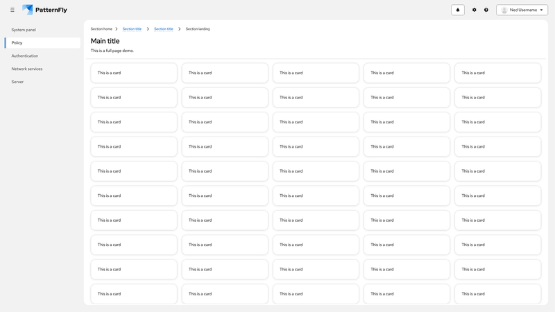 Sticky section group screenshot