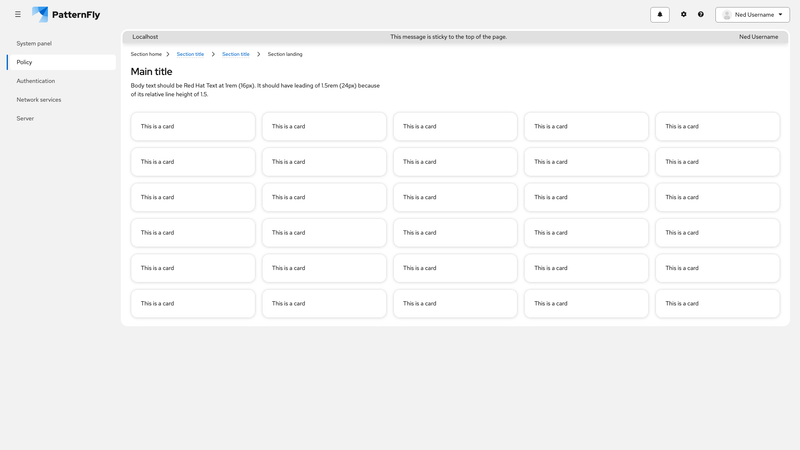 Basic sticky banner screenshot