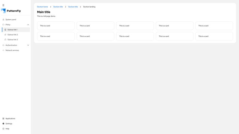 Docked nav with expandable link - expanded screenshot
