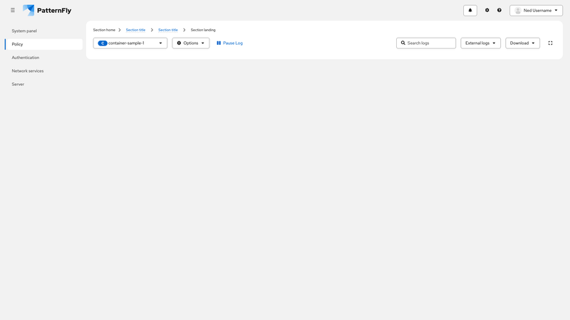 Console log viewer toolbar demo screenshot