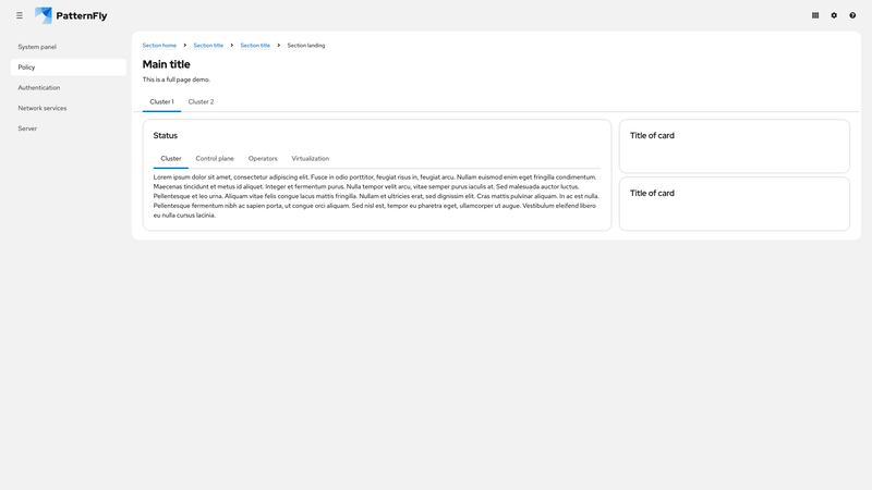 Nested tabs screenshot