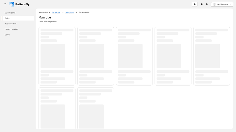 Skeleton card screenshot
