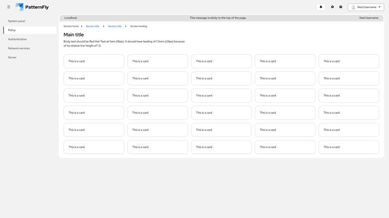 Basic sticky banner screenshot