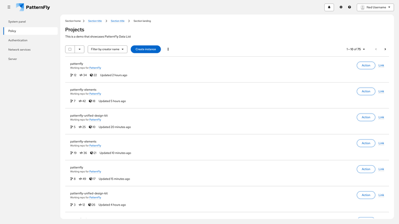 Static bottom pagination screenshot