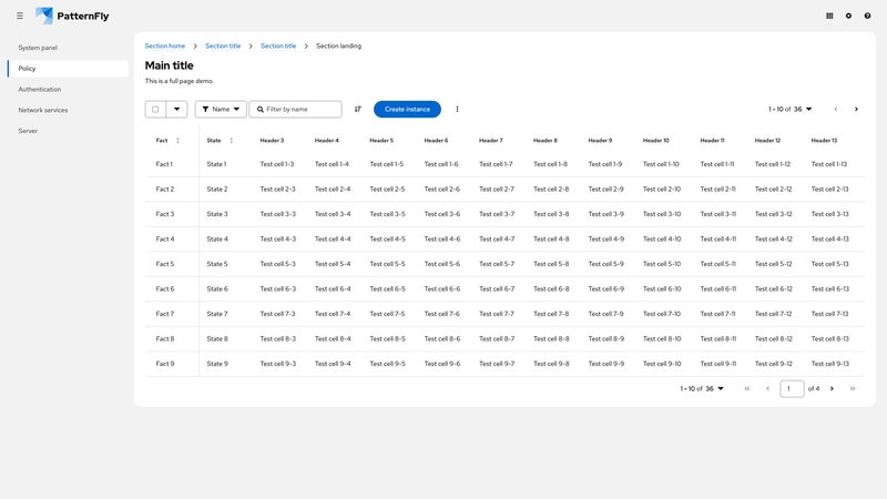 Sticky first column screenshot
