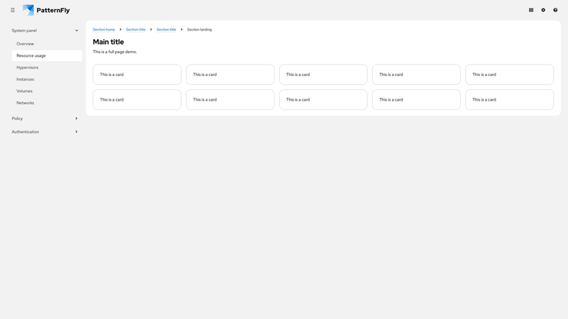 Expandable nav screenshot