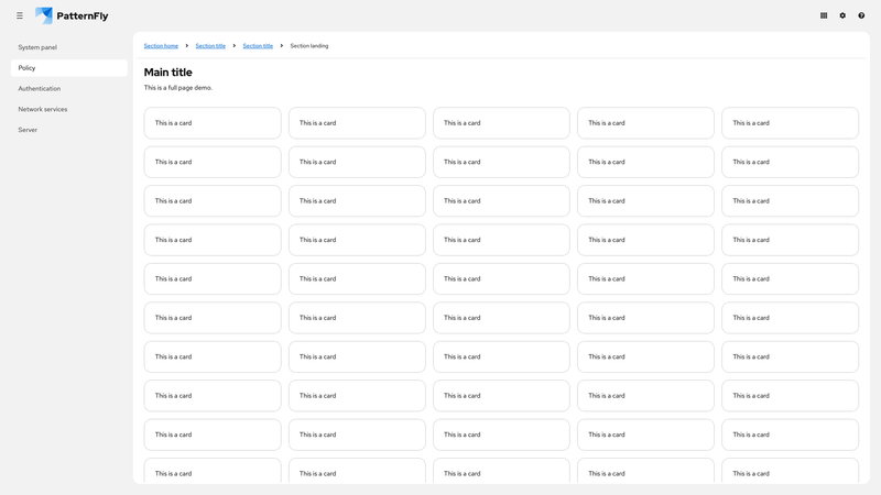 Sticky breadcrumb screenshot