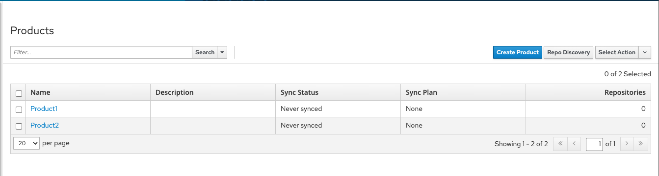 Before migration - Angular Products page