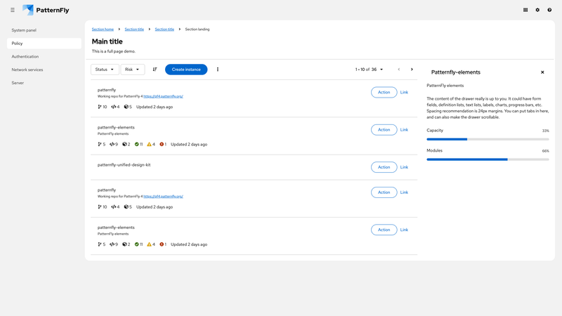 Primary-detail content body padding screenshot