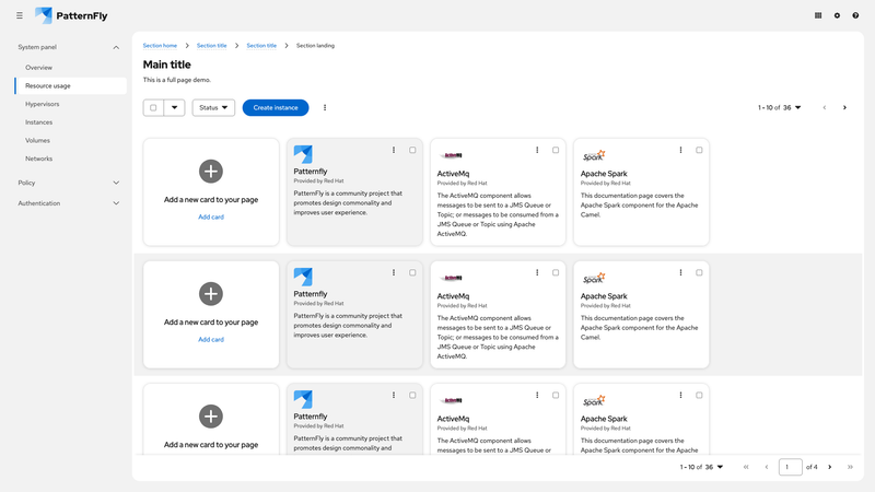 Card view screenshot