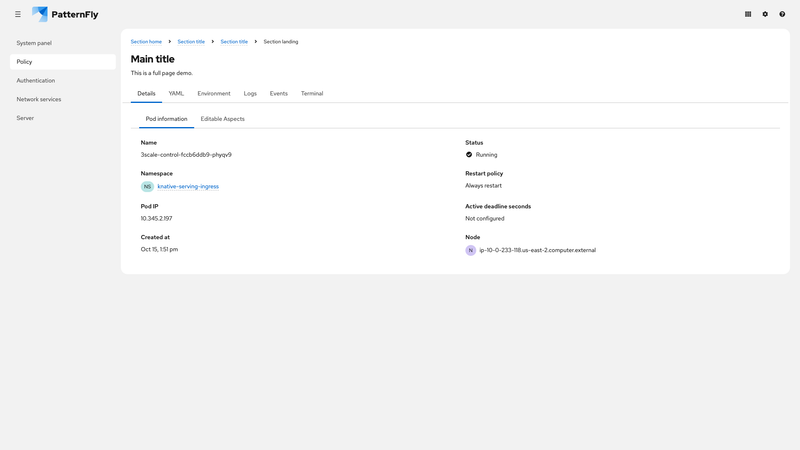 Open tabs with secondary tabs screenshot