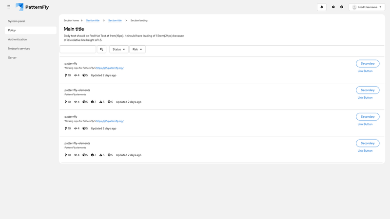 Primary-detail full page screenshot