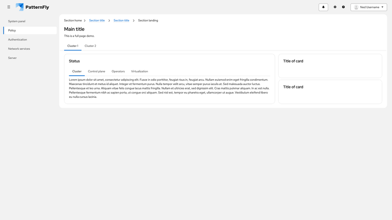 Nested tabs screenshot