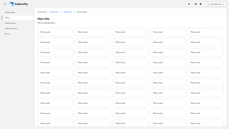 Sticky section breadcrumb (with breakpoints) screenshot
