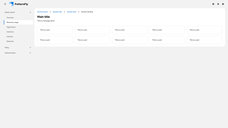 Expandable nav screenshot