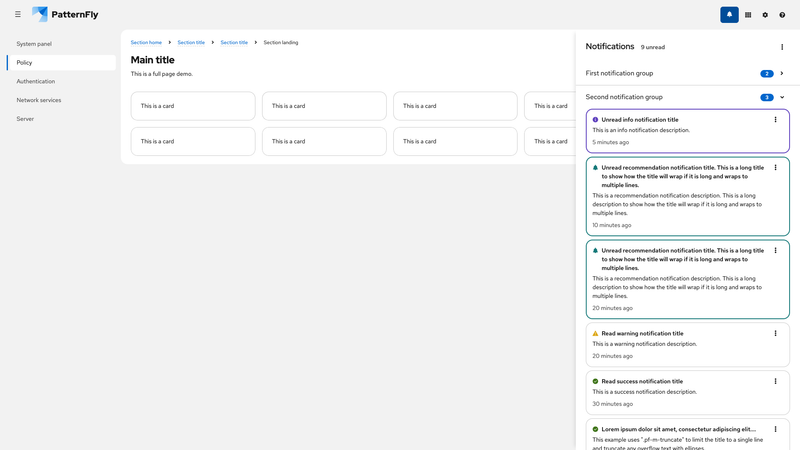 Expanded with groups screenshot