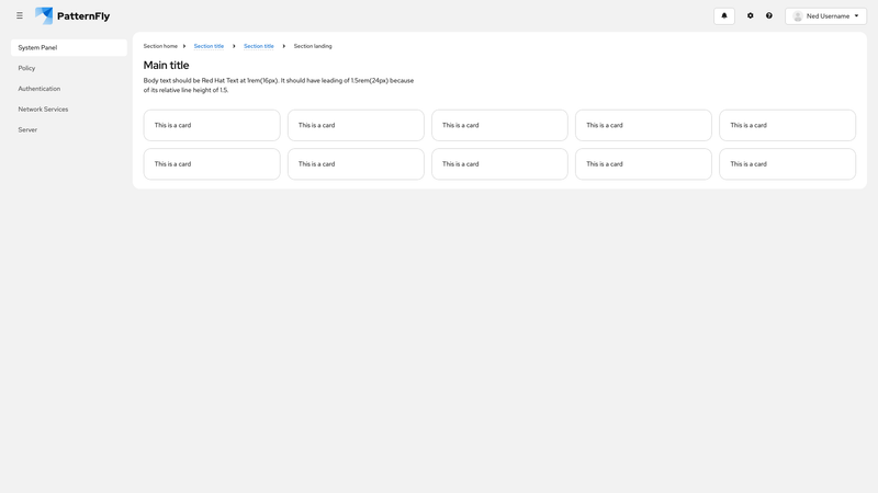 Default nav screenshot