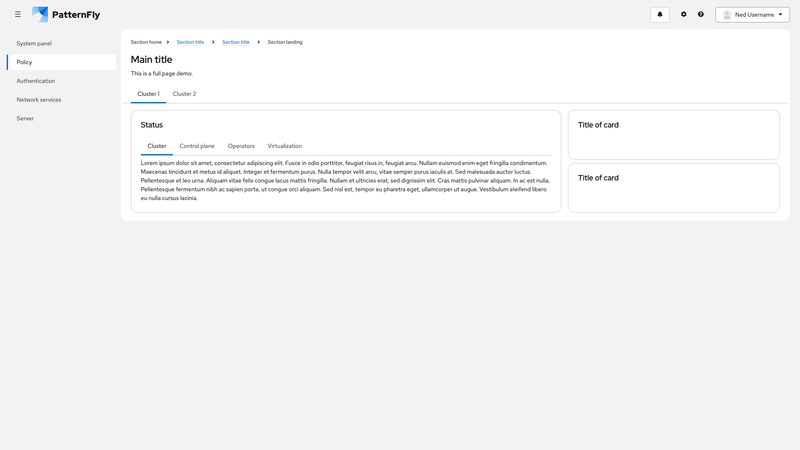 Nested tabs screenshot