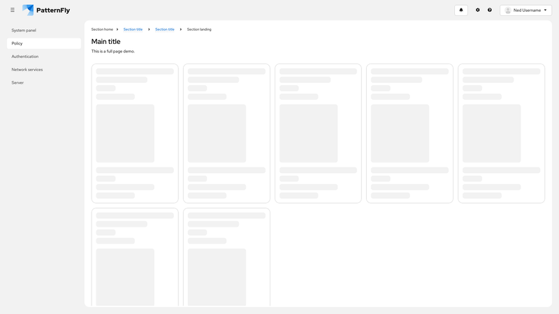 Skeleton card screenshot