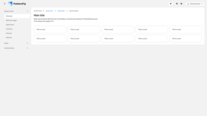 Expandable nav screenshot