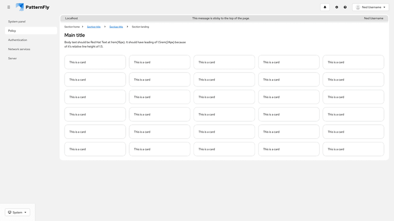 Basic sticky banner screenshot