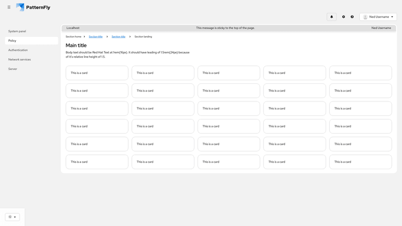 Basic sticky banner screenshot