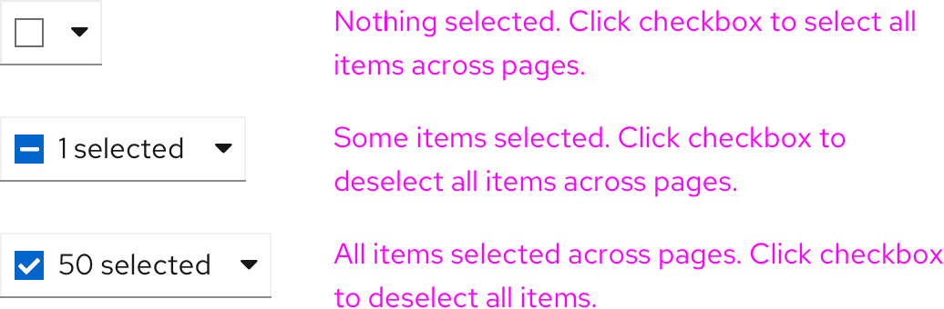 Bulk Selector Checkbox States