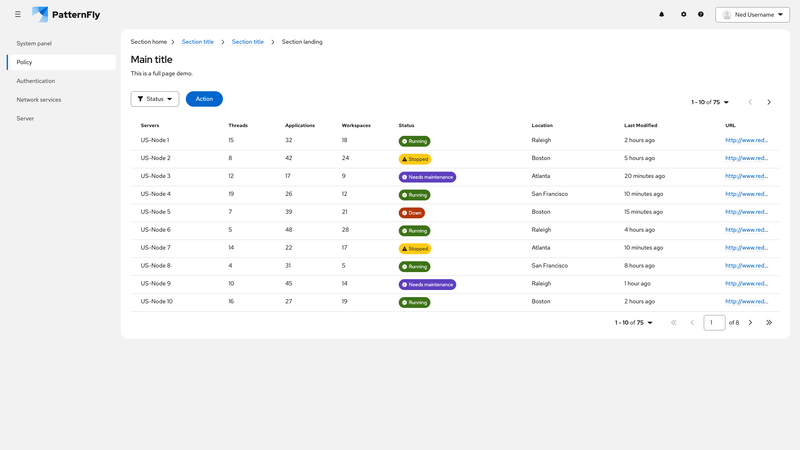 Static bottom pagination on mobile screenshot
