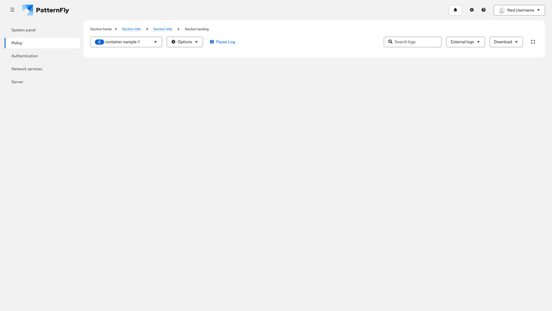 Console log viewer toolbar demo screenshot