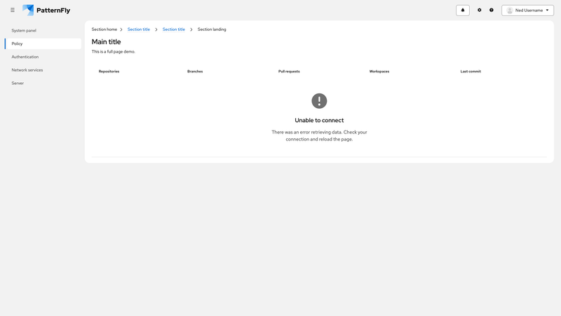 Error screenshot