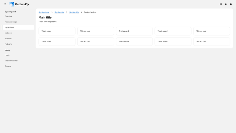 Grouped nav screenshot