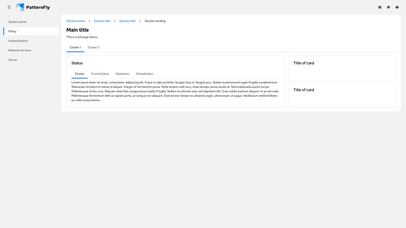 Nested tabs screenshot