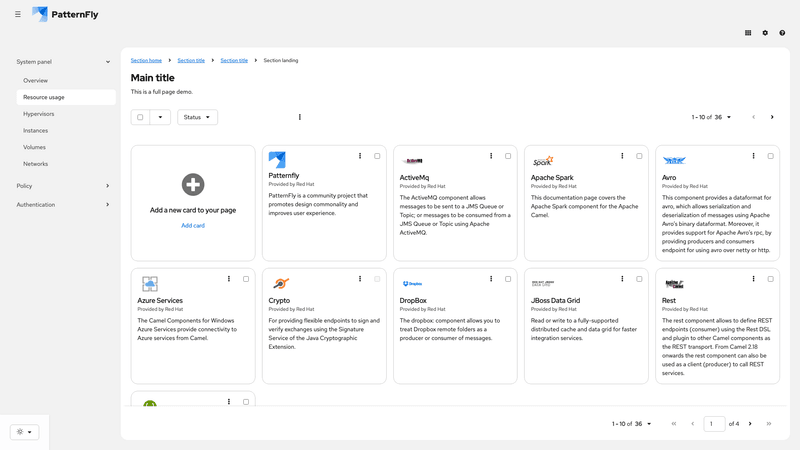 Card view screenshot