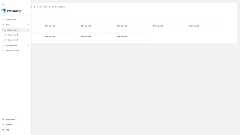 Docked nav with expandable link - overlay screenshot