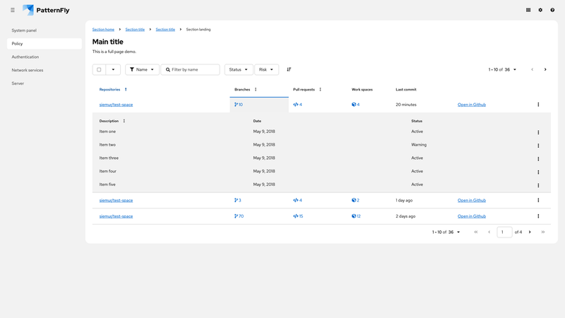 Compound expansion screenshot