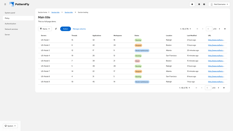Column management with draggable screenshot